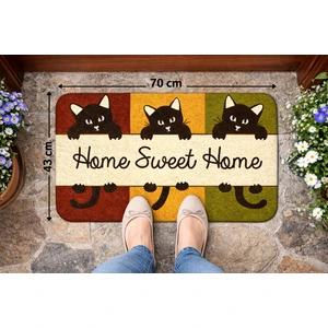 Kediler Desenli Kapı Önü ve Iç Mekan Paspası