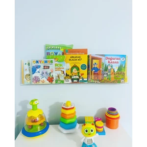 İpeksi Pleksi Tekli kitaplık rafı şeffaf