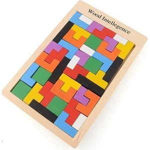 Çocuklar Eğitici Ahşap Tetris
