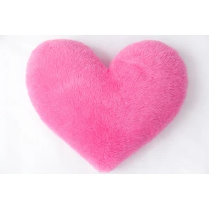 Harmoni Tekstil Pembe Peluş Kalp (30X30 Ölçülerinde)