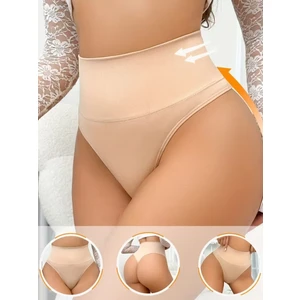 Boubon Co Ten Rengi Yüksek Bel String Külot Göbek Toparlayan Seamless