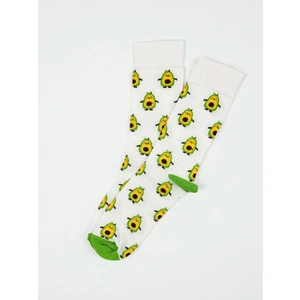 Avokado Desenli Renkli Çorap