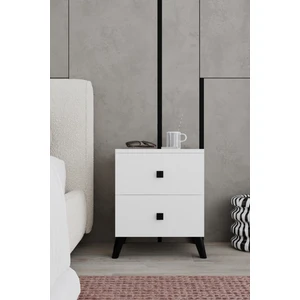 Arel 2 Çekmeceli Komodin - Beyaz