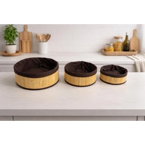 Sarece Home 3'lü Bambu Organizer Sepet (Oval)