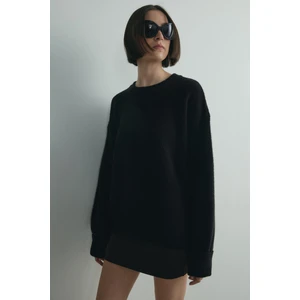 Suud Collection Siyah Bella Oversize Kazak