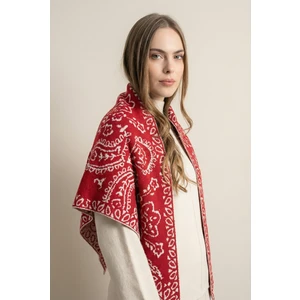 Kadın Üçgen Desenli Çift Yönlü Triko Şal