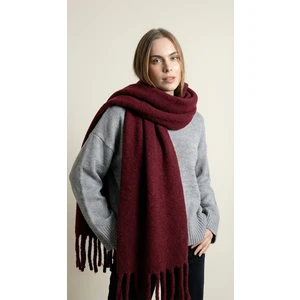 Ithal Puffy Oversize Kadın Atkı Şal - Bordo