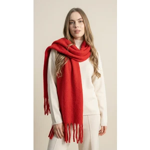 Ithal Puffy Oversize Kadın Atkı Şal - Kırmızı