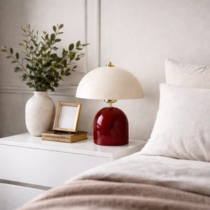 Alabama Mantar Wine Red Krem Abajur