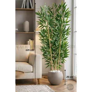 125CM Yapay Bambu Ağacı Küre Saksıda