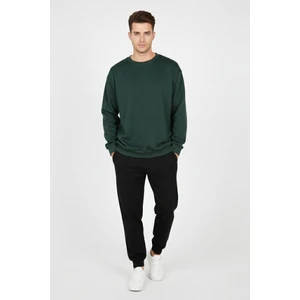 Uncia Outdoors Baskısız Basic Oversize Bisiklet Yaka Şardonlu Unisex Rahat Kalıp Sweatshirt