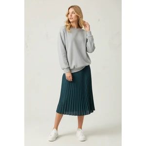 Uncia Outdoors Baskısız Basic Oversize Bisiklet Yaka Şardonlu Unisex Rahat Kalıp Sweatshirt