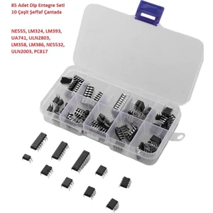 Hatfon 85 Adet Dip Entegre Seti 10 Çeşit Şeffaf Çantada