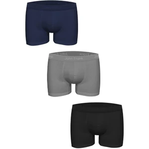 JOHN FRANK ÜÇLÜ NATURAL MODAL BOXER White