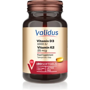 Vitamin D3 + Vitamin K2 180 Softgel