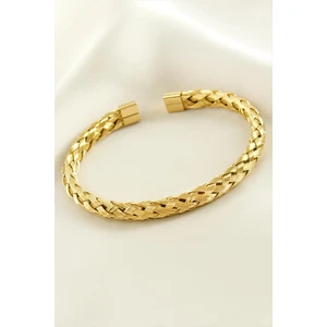 Örgülü Lüks Çelik Kelepçe Bileklik