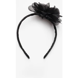 Siyah  Gül Detaylı Kız Çocuk Taç