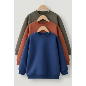 3'Lü Basic Şardonlu Çocuk Sweatshirt