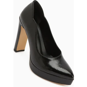 Ragni Siyah Platform Topuklu Kadın Ayakkabı