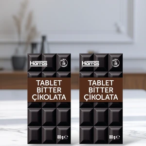Bitter Tablet Çikolata 80 G x 2 Adet