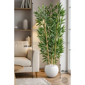 125CM Yapay Bambu Ağacı Küre Saksıda