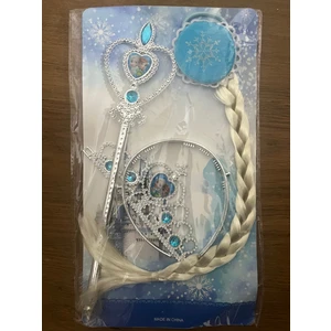 Elsa Set Mavi -Taç -Asa- Şaç