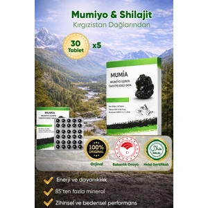 (Shilajit) Saf 30'lu Tablet 5'li Set