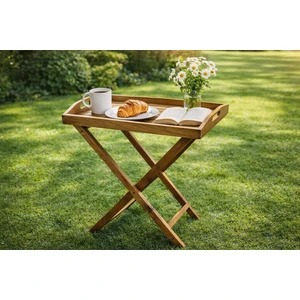 Göltürk Ahşap Ahşap Servis Masası Ayaklı