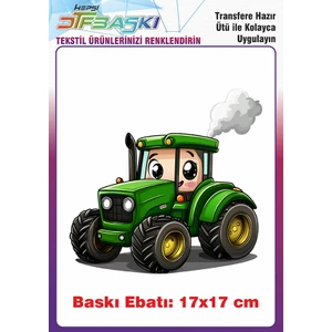 F17 Ajans Traktör Ütü ile Yapışan Tişört Tekstil Baskı