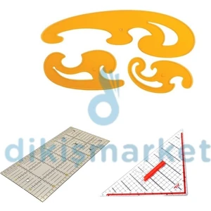 dm dikişmarket Cetvel Setleri (GEODERİK CETVEL/PİSTOLE/KIRKYAMA CETVEL)