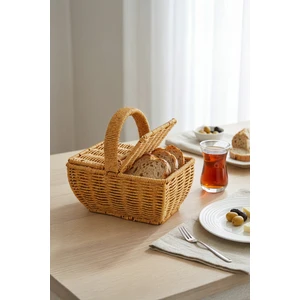 Dikdörtgen Hasır Rattan Mini Kulplu Organizer Sepet - BB6067