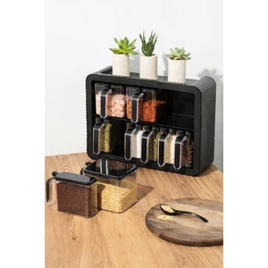 Plastik Baharatlık 9'lu Siyah