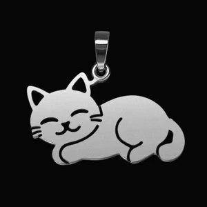 TabiTela 925 Ayar gümüş kolye kedi SM6297
