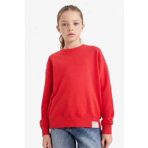 Relax Fit Baskılı Sweatshirt Kız Çocuk E6842A826SP