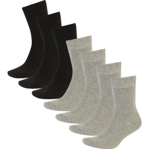 Erkek 7'li Pamuklu Uzun Çorap E5984AXNS