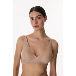 Bej Zerogram Decolette Invisible Balensiz Sütyen