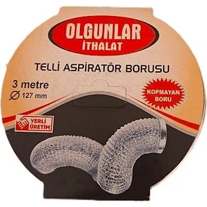 2 Adet/çelik Telli Aspiratör Borusu 3 Metre