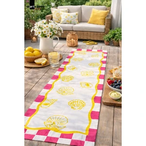 Marte Home Renkli Desen Baskılı Dekoratif Runner