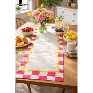 Marte Home Renkli Desen Baskılı Dekoratif Runner