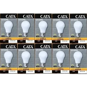 12W LED Beyaz Ampul 10 Adet