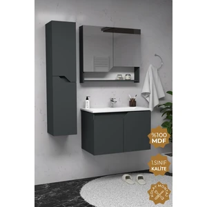 Teta Home Napoli 65 cm Mdf Banyo Dolabı Seti + Boy Dolabı