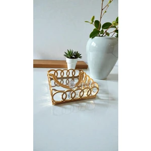 Asel Plast Firuze Peçetelik Şık Sofralar Aynalı Taşlı Peçetelik