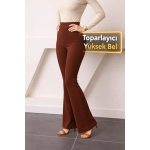 Yüksek Bel Ispanyol Paça Tayt Pantolon