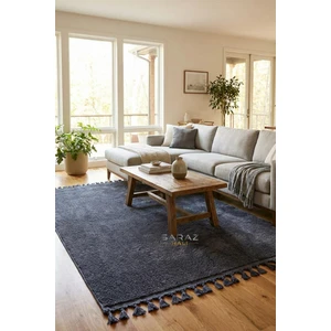 Saraz Halı Comfort Puffy Peluş Halı Antrasit