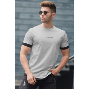 Basic Boyalı Gri Erkek Tişört 4459