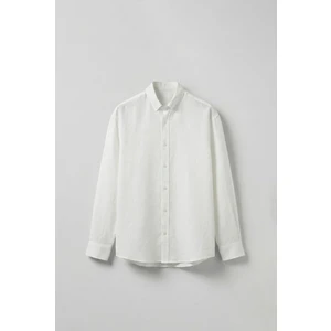 Abluka Online Erkek Oversize Basic Rahat Gömlek Beyaz