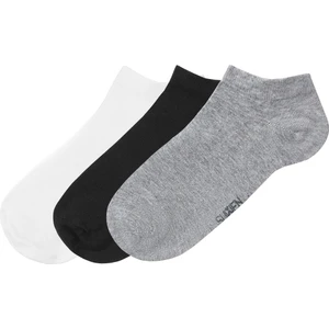 Erkek Basic 3 Lü Paket Çorap - Siyah/Beyaz/Gri