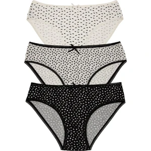 3'lü Desenli Slip Külot