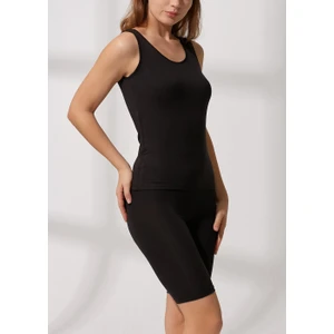 Soft Touch Kalın Askılı Atlet - Siyah