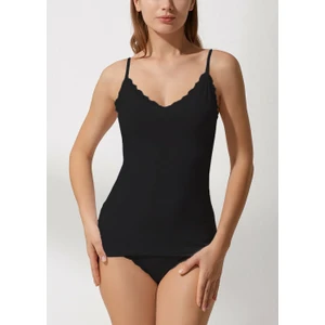 Soft Touch Lacy Ince Askılı Atlet